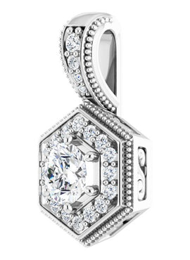 14K Yellow Gold 1/2 CTW Natural Diamond Pendant