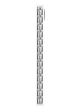 14K White Gold 26.4x2.1 mm Sculptural-Inspired Bar Pendant