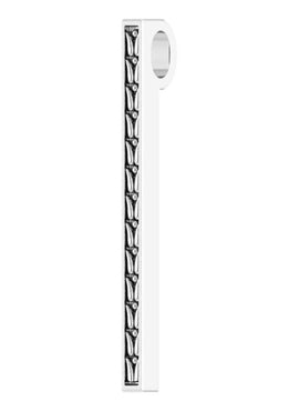 14K White Gold 26.4x2.1 mm Sculptural-Inspired Bar Pendant