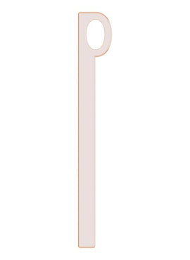 14K White Gold 26.4x2.1 mm Sculptural-Inspired Bar Pendant