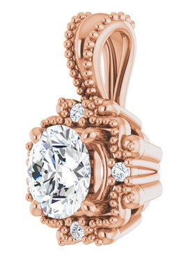 14K Rose Gold 3/8 CTW Natural Diamond Pendant