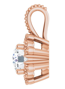 14K Rose Gold 3/8 CTW Natural Diamond Pendant