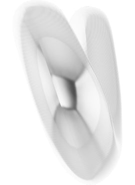 14K White Gold Freeform Pendant