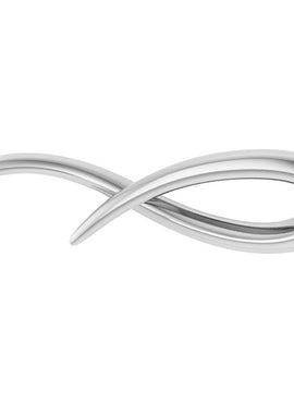 14K White Gold Freeform Pendant