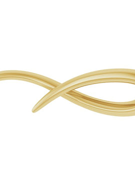 14K White Gold Freeform Pendant