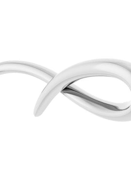 14K White Gold Freeform Pendant
