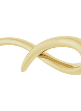 14K White Gold Freeform Pendant