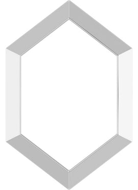 14K White Gold 21.68x14.55 mm Geometric Pendant