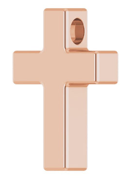 14K White Gold Petite Cross Slide Pendant