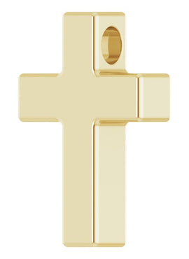 14K White Gold Petite Cross Slide Pendant
