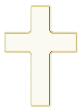 14K White Gold Petite Cross Slide Pendant