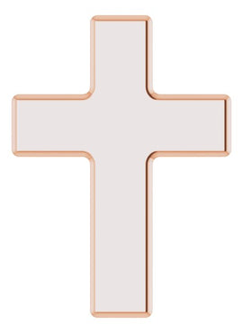 14K White Gold Petite Cross Slide Pendant
