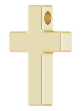 14K White Gold Petite Cross Slide Pendant