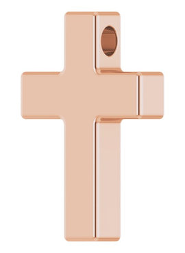 14K White Gold Petite Cross Slide Pendant