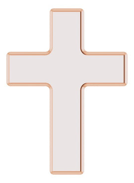14K White Gold Petite Cross Slide Pendant