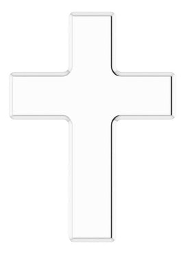 14K White Gold Petite Cross Slide Pendant