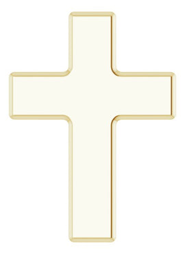 14K White Gold Petite Cross Slide Pendant