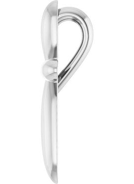 14K White Gold 14.65x11.2 mm Cross Pendant