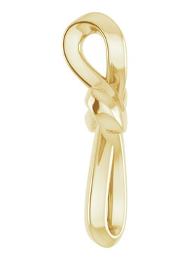 14K White Gold Youth Cross Pendant
