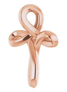 14K White Gold Youth Cross Pendant