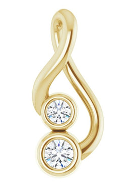 14K White Gold .07 CTW Natural Diamond Hold You Forever® Pendant