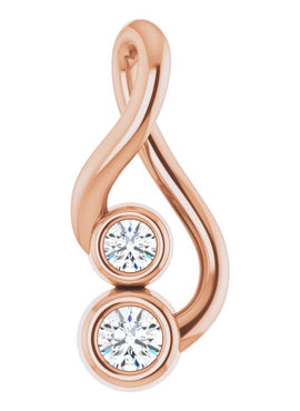 14K White Gold .07 CTW Natural Diamond Hold You Forever® Pendant