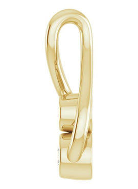 14K White Gold .07 CTW Natural Diamond Hold You Forever® Pendant