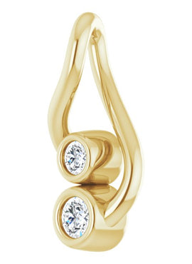 14K White Gold .07 CTW Natural Diamond Hold You Forever® Pendant