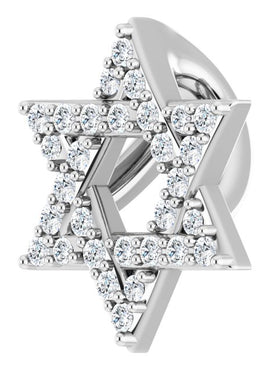 14K Yellow Gold 1/10 CTW Natural Diamond Star of David Pendant
