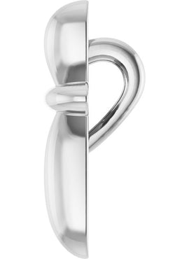 14K White Gold 14.65x11.2 mm Cross Pendant