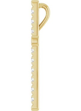 14K White Gold 1/2 CTW Natural Diamond French-Set Cross Pendant