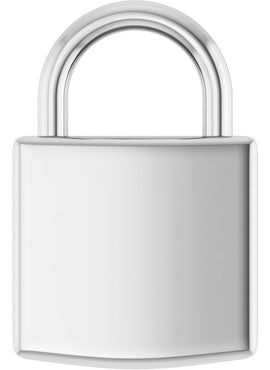 14K Yellow Gold Engravable Lock Pendant