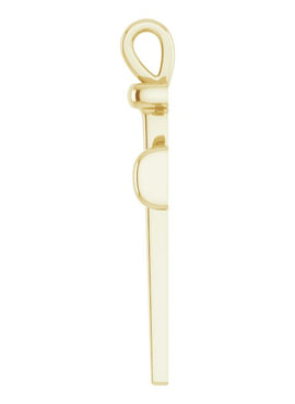 14K Rose Gold 	28x14.71 mm Nail Cross Pendant