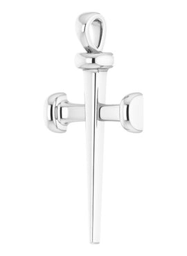 14K Rose Gold 	28x14.71 mm Nail Cross Pendant