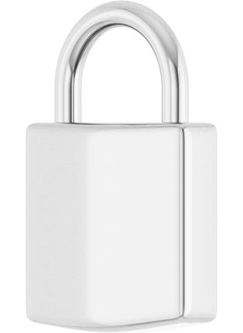 14K Yellow Gold Engravable Lock Pendant