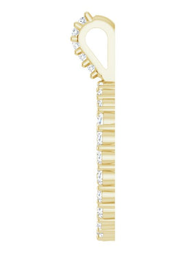 14K White Gold 5/8 CTW Natural Diamond Scattered Circle Pendant