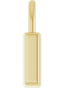 14K Yellow Gold Engravable Lock Pendant