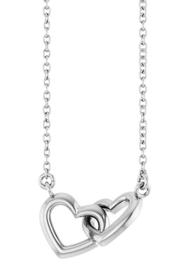 14K Rose Gold Interlocking Heart 16