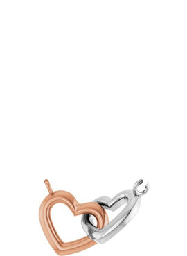 14K Rose Gold Interlocking Heart 16