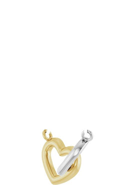 14K Rose Gold Interlocking Heart 16