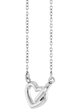 14K Rose Gold Interlocking Heart 16