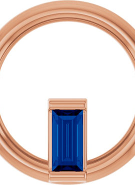 14K Yellow Gold Natural Pink Tourmaline Circle Pendant