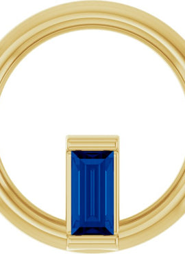 14K Yellow Gold Natural Pink Tourmaline Circle Pendant