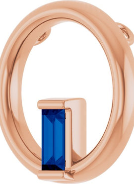 14K Yellow Gold Natural Pink Tourmaline Circle Pendant