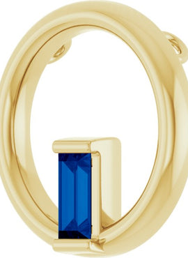 14K Yellow Gold Natural Pink Tourmaline Circle Pendant