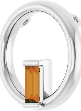 14K Yellow Gold Natural Pink Tourmaline Circle Pendant