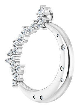 14K Rose Gold 1/4 CTW Natural Diamond Crescent Moon Pendant