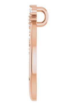 14K Rose Gold 1/4 CTW Natural Diamond Crescent Moon Pendant