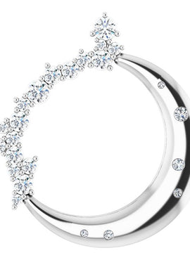 14K Rose Gold 1/4 CTW Natural Diamond Crescent Moon Pendant