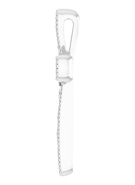 14K White Gold .01 CT Natural Diamond Cross Pendant